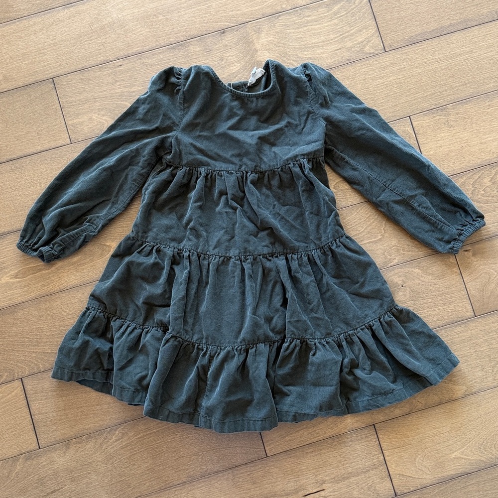Tucker + Tate Dark Green Kids Corduroy Dress